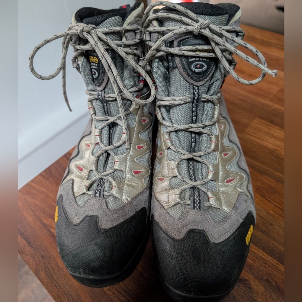 Asolo Gray and Black Hiking Boots